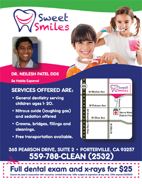 Full dental exam and x-rays for $25 San Pablo Dentist smiling