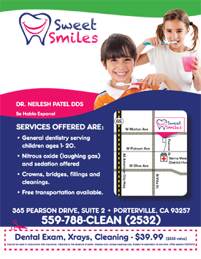 exam and x-ray and cleaning for $39.99 San Pablo Dentist smiling